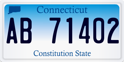 CT license plate AB71402