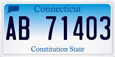 CT license plate AB71403