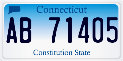 CT license plate AB71405