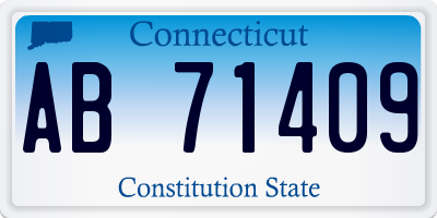 CT license plate AB71409