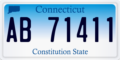 CT license plate AB71411