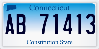 CT license plate AB71413