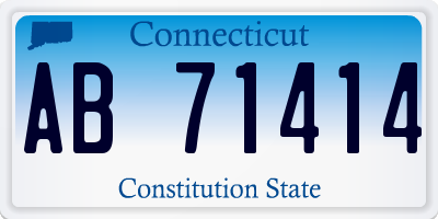 CT license plate AB71414