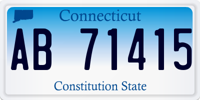 CT license plate AB71415