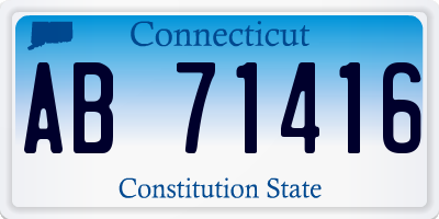 CT license plate AB71416