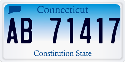 CT license plate AB71417
