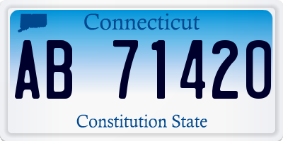 CT license plate AB71420