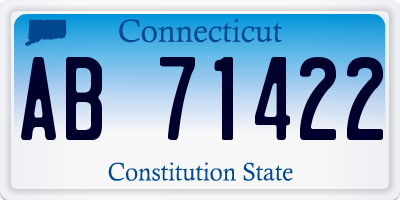 CT license plate AB71422