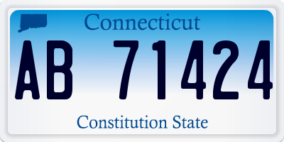 CT license plate AB71424