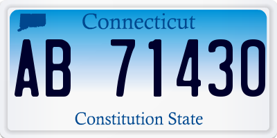 CT license plate AB71430