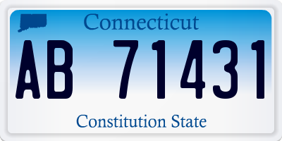CT license plate AB71431