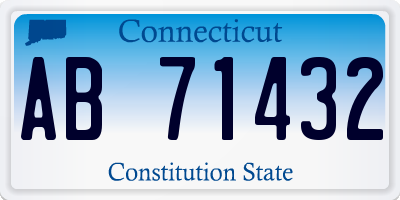 CT license plate AB71432