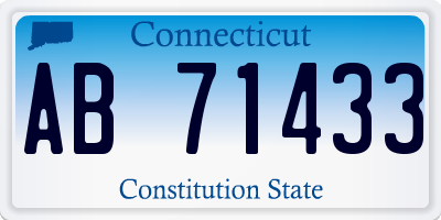 CT license plate AB71433
