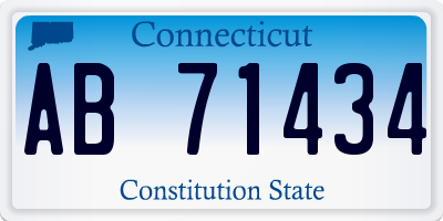 CT license plate AB71434