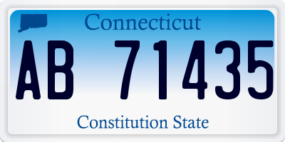 CT license plate AB71435