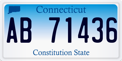 CT license plate AB71436