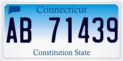 CT license plate AB71439