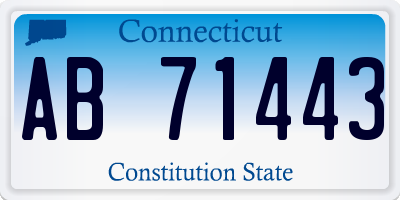 CT license plate AB71443