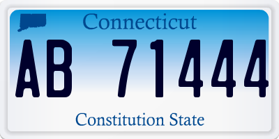 CT license plate AB71444