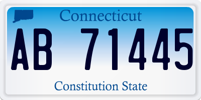 CT license plate AB71445