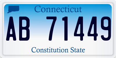CT license plate AB71449