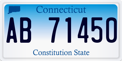 CT license plate AB71450