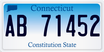 CT license plate AB71452