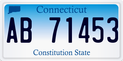 CT license plate AB71453