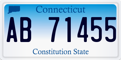 CT license plate AB71455