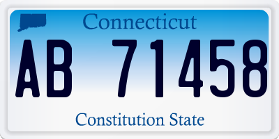 CT license plate AB71458