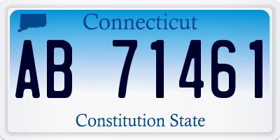 CT license plate AB71461