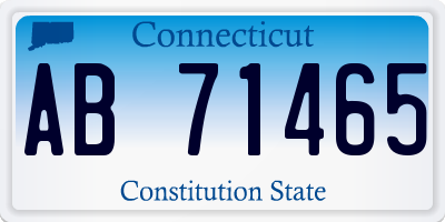 CT license plate AB71465