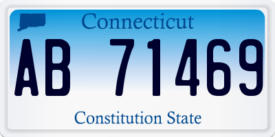 CT license plate AB71469