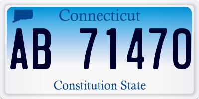 CT license plate AB71470