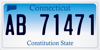 CT license plate AB71471