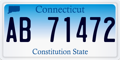 CT license plate AB71472