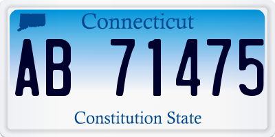 CT license plate AB71475