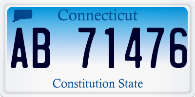 CT license plate AB71476