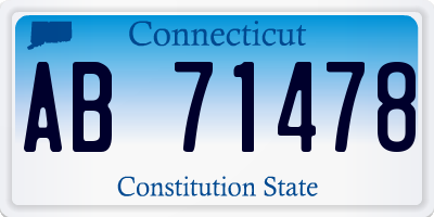 CT license plate AB71478