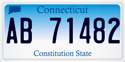 CT license plate AB71482