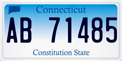 CT license plate AB71485