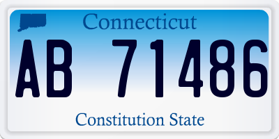 CT license plate AB71486