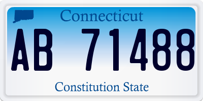 CT license plate AB71488