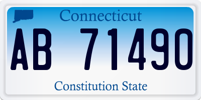 CT license plate AB71490