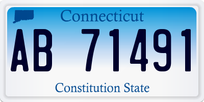 CT license plate AB71491