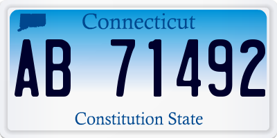 CT license plate AB71492