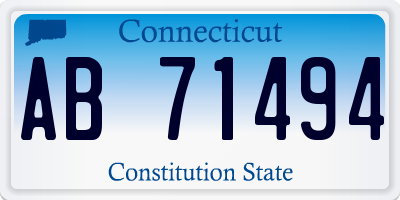 CT license plate AB71494