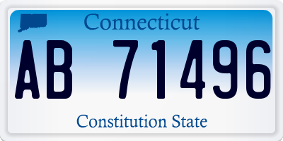 CT license plate AB71496