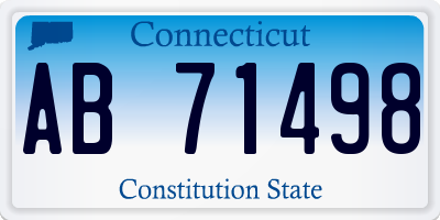 CT license plate AB71498