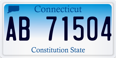 CT license plate AB71504